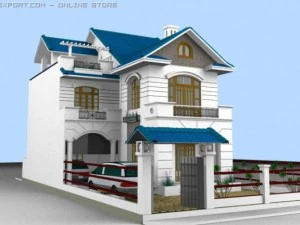 house  inside 1 floor 3D Model