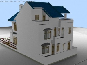 house  inside 1 floor 3D Modell