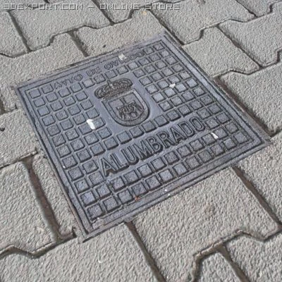 manhole cover 00 3D Model .c4d .max .obj .3ds .fbx .stl .blend 
