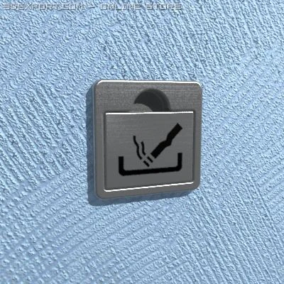 wall ashtray 01 3D Model .c4d .max .obj .3ds .fbx .stl .blend 
