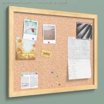 corkboard 00 3D Model .c4d .max .obj .3ds .fbx .stl .blend 