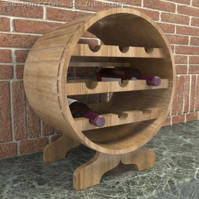 wine holder 01 3D Model .c4d .max .obj .3ds .fbx .stl .blend 
