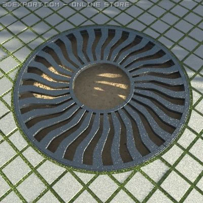 tree grate 00 3D Model .c4d .max .obj .3ds .fbx .stl .blend 