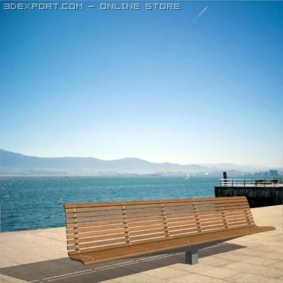 bench 03 3D Model .c4d .max .obj .3ds .fbx .stl .blend 