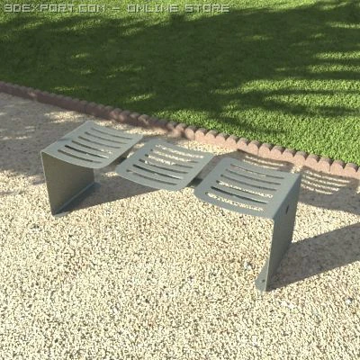 bench 04 3D Model .c4d .max .obj .3ds .fbx .stl .blend 