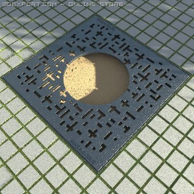 tree grate 02 3D Model .c4d .max .obj .3ds .fbx .stl .blend 
