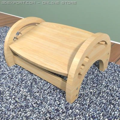 footstool 00 3D Model .c4d .max .obj .3ds .fbx .stl .blend 