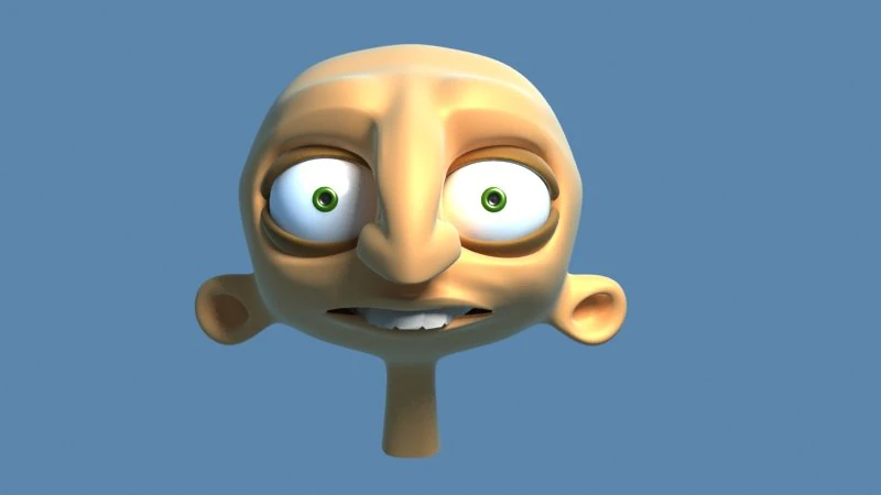 head cartoon 3D Model .c4d .max .obj .3ds .fbx .stl .blend