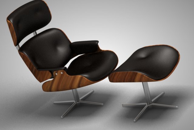 long chair eames 3D 模型 .c4d .max .obj .3ds .fbx .stl .blend 