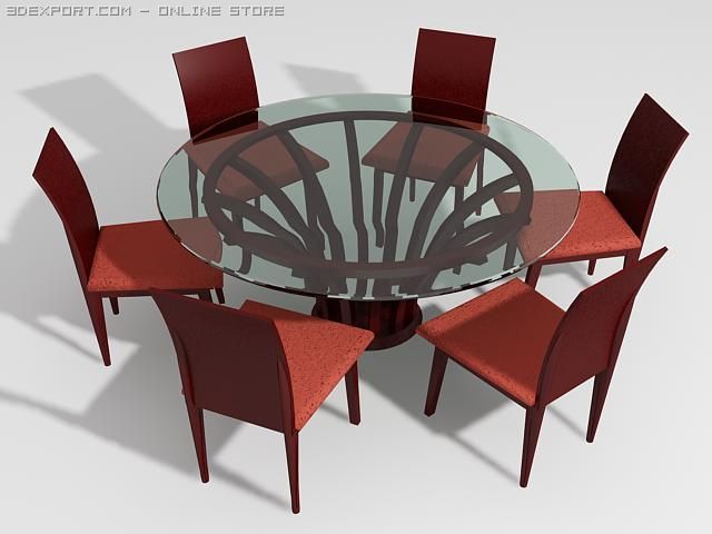 round table 3D 模型 .c4d .max .obj .3ds .fbx .stl .blend 
