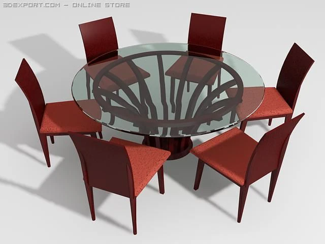 round table 3D Model .c4d .max .obj .3ds .fbx .stl .blend 