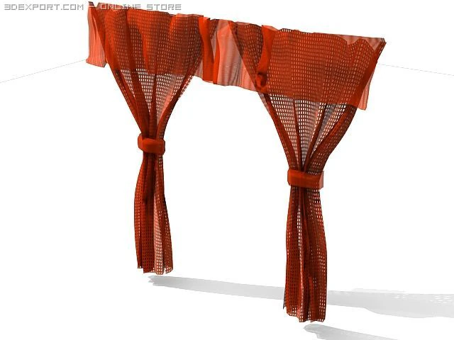 curtain 3D Model .c4d .max .obj .3ds .fbx .stl .blend 