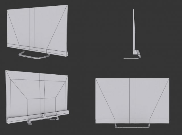 lg smart tv  low poly 3D Модель .c4d .max .obj .3ds .fbx .stl .blend 