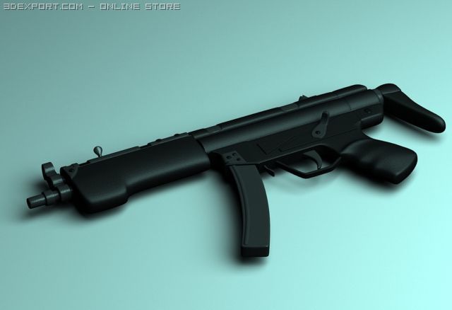 mp 5 Model 3D .c4d .max .obj .3ds .fbx .stl .blend 