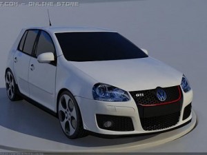 vw golf mkv gti Model 3D