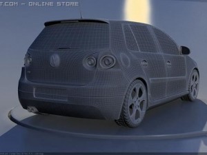 vw golf mkv gti 3D मॉडल
