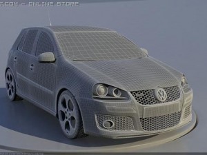 vw golf mkv gti 3D मॉडल