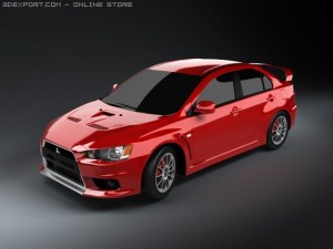 mitsubishi evo x Modèle 3D