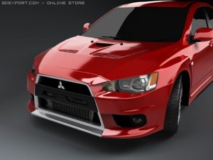 mitsubishi evo x 3D Модель