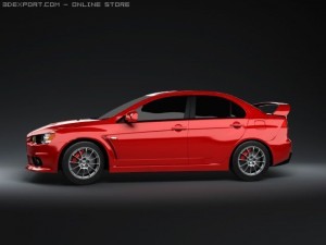 mitsubishi evo x 3D Модель