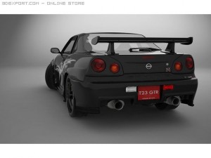nissan skyline gtr r34 Modelo 3D