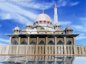 malaysian famous mosque 3D Model
