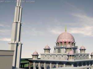 malaysian famous mosque 3D Model