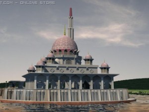 malaysian famous mosque 3D Model