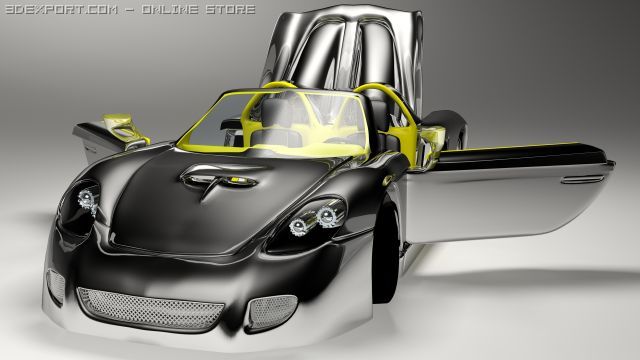 porsche carrera gt 3D 模型 .c4d .max .obj .3ds .fbx .stl .blend 