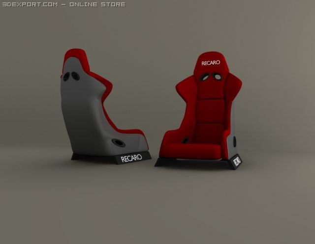 recaro seat 3D Модель .c4d .max .obj .3ds .fbx .stl .blend 