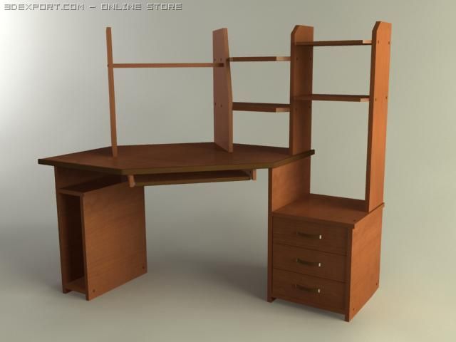 pc table 3D 模型 .c4d .max .obj .3ds .fbx .stl .blend 