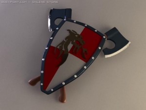axes+shield 3D Модель