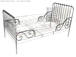 bed minnen 3D Model