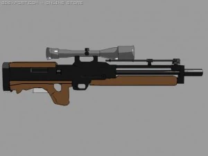 wa2000 sniper rifle lp inp 3D Model