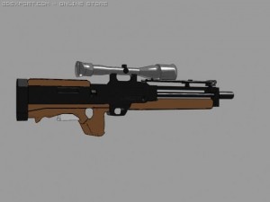 wa2000 sniper rifle lp inp Model 3D