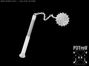 morning star   flail Modèle 3D
