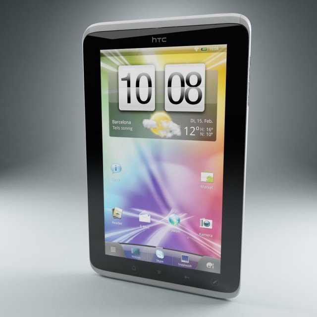 htc flyer tablet Modelo 3D .c4d .max .obj .3ds .fbx .stl .blend 