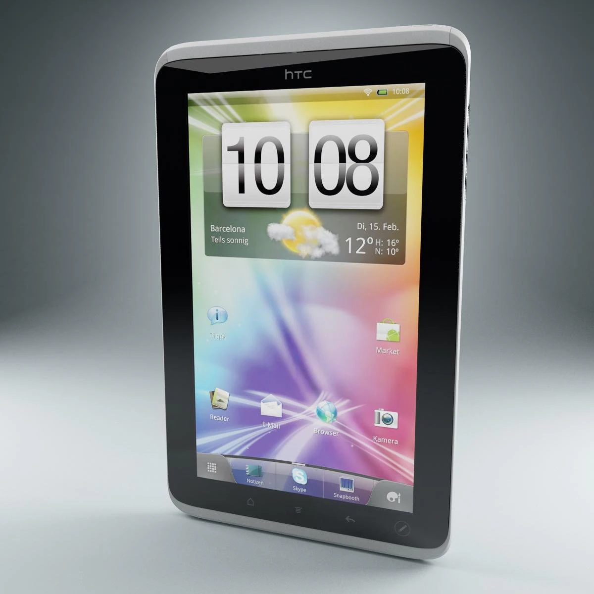 htc flyer tablet 3D Model .c4d .max .obj .3ds .fbx .stl .blend 