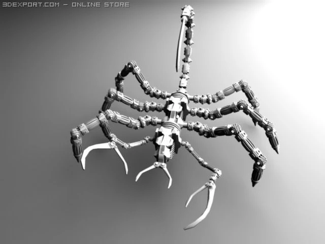 cybernetic scorpion 3D Model .c4d .max .obj .3ds .fbx .stl .blend 