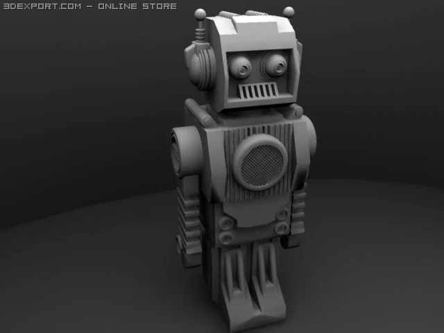 toy robot 3D Model .c4d .max .obj .3ds .fbx .stl .blend 