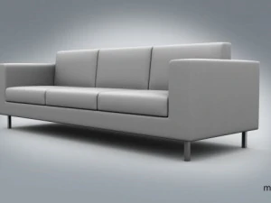 sof&aacute; simples 3 se&ccedil;&otilde;es Modelo 3D