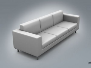 sofa simple 3 section 3Dモデル