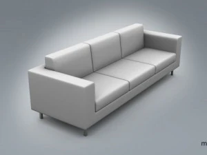sofa simple 3 section 3D Model