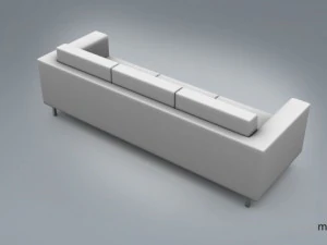 sofa simple 3 section 3D Model