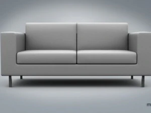 sofa simple 2 section 3D Model