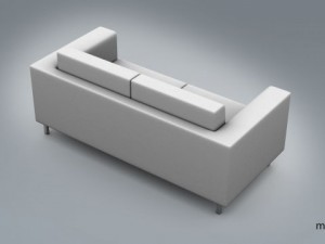 sofa simple 2 section Model 3D