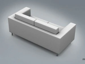 sofa simple 2 section 3D Model