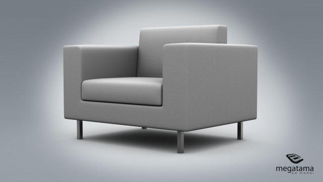 sofa simple single 3D Model .c4d .max .obj .3ds .fbx .stl .blend 
