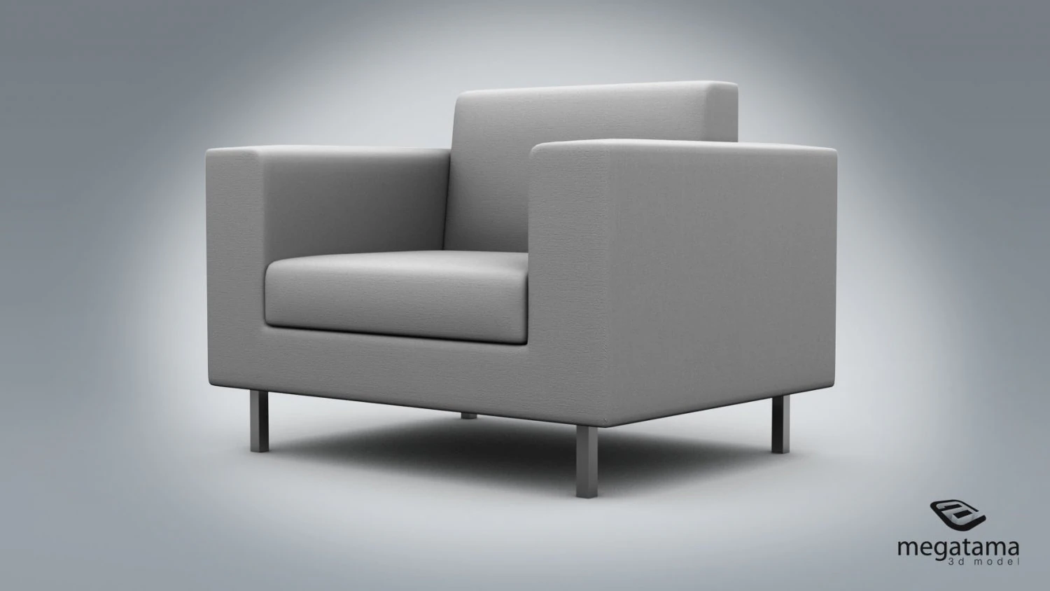 sofa simple single 3D Model .c4d .max .obj .3ds .fbx .stl .blend