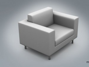 sofa simple single 3D Model